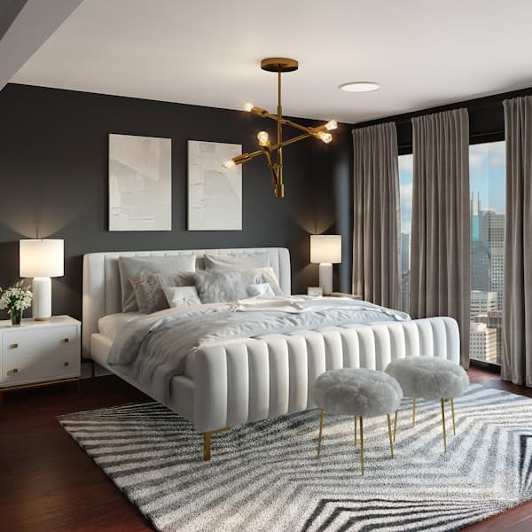 Warm bedroom interior